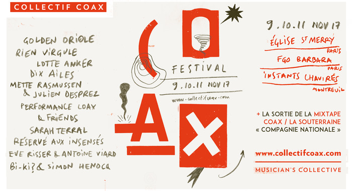 COAX Festival #5 : Golden Oriole, Lotte Anker, Réservé aux Insensés à FGO Barbara