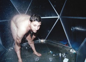 Josh Harris in the shower